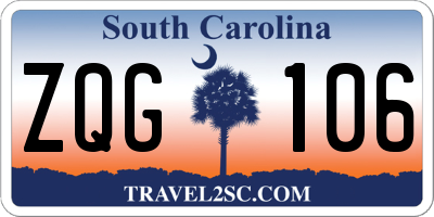 SC license plate ZQG106