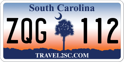 SC license plate ZQG112