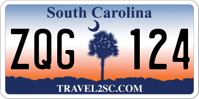 SC license plate ZQG124