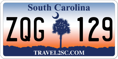 SC license plate ZQG129