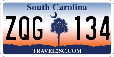 SC license plate ZQG134