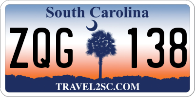SC license plate ZQG138