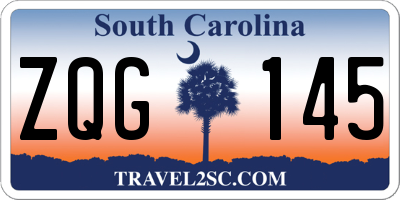 SC license plate ZQG145
