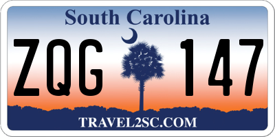 SC license plate ZQG147