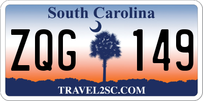 SC license plate ZQG149