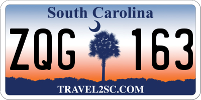 SC license plate ZQG163