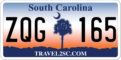 SC license plate ZQG165
