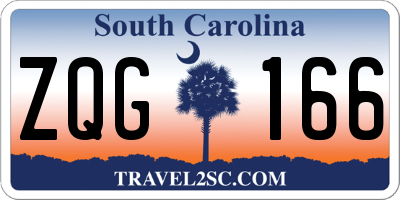 SC license plate ZQG166