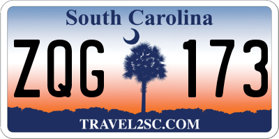 SC license plate ZQG173