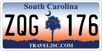 SC license plate ZQG176