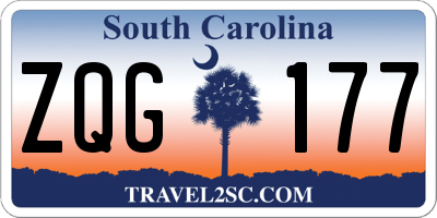SC license plate ZQG177