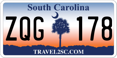 SC license plate ZQG178