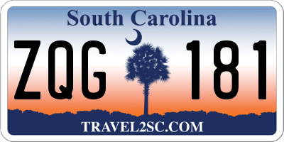 SC license plate ZQG181