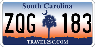 SC license plate ZQG183