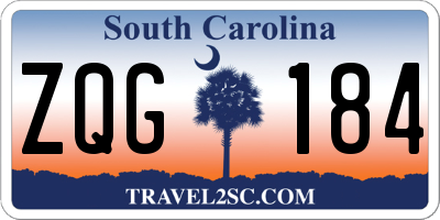 SC license plate ZQG184