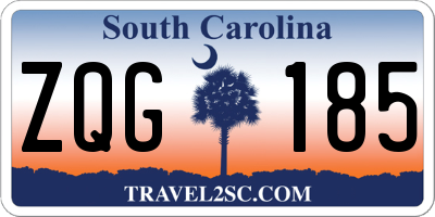 SC license plate ZQG185