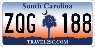 SC license plate ZQG188