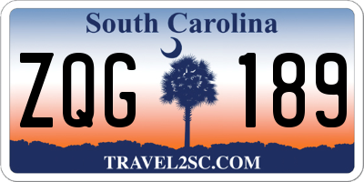SC license plate ZQG189