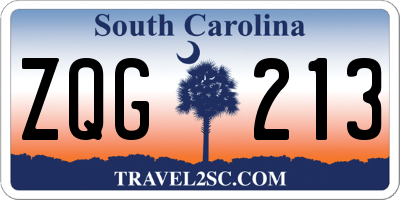 SC license plate ZQG213
