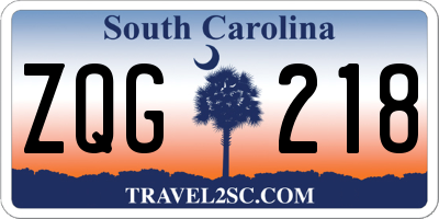 SC license plate ZQG218
