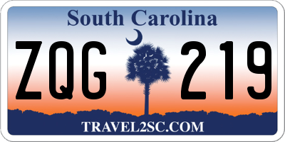 SC license plate ZQG219