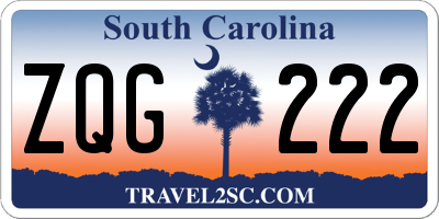 SC license plate ZQG222