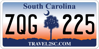 SC license plate ZQG225