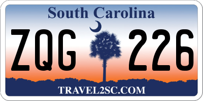 SC license plate ZQG226