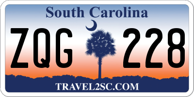 SC license plate ZQG228