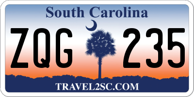 SC license plate ZQG235