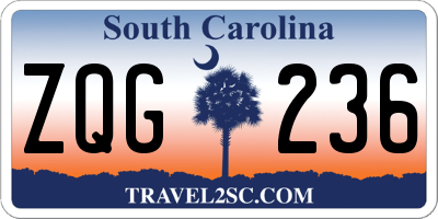 SC license plate ZQG236