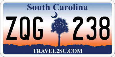 SC license plate ZQG238