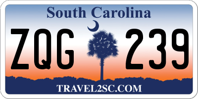 SC license plate ZQG239