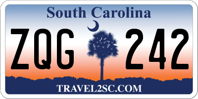 SC license plate ZQG242