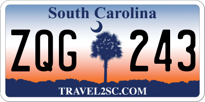 SC license plate ZQG243