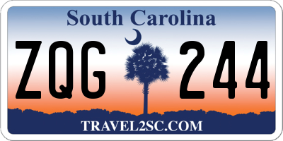 SC license plate ZQG244