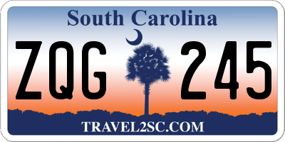 SC license plate ZQG245