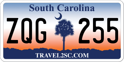 SC license plate ZQG255