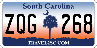 SC license plate ZQG268