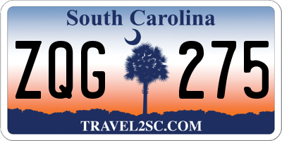 SC license plate ZQG275