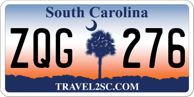 SC license plate ZQG276
