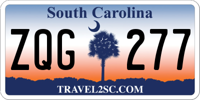 SC license plate ZQG277