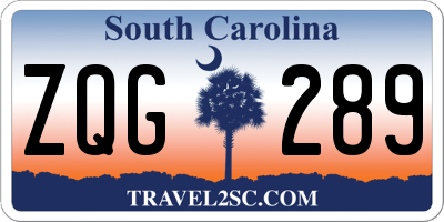 SC license plate ZQG289