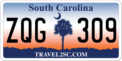 SC license plate ZQG309