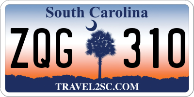 SC license plate ZQG310