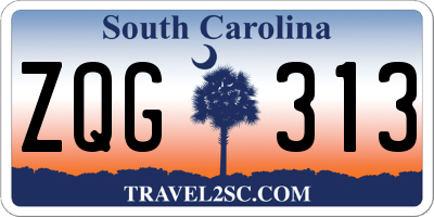 SC license plate ZQG313