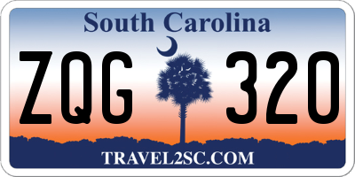 SC license plate ZQG320