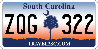 SC license plate ZQG322
