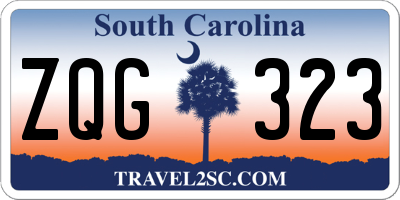 SC license plate ZQG323