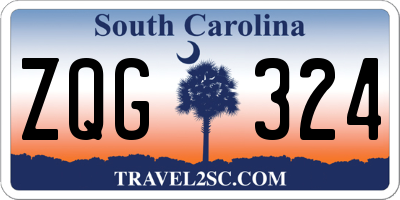 SC license plate ZQG324